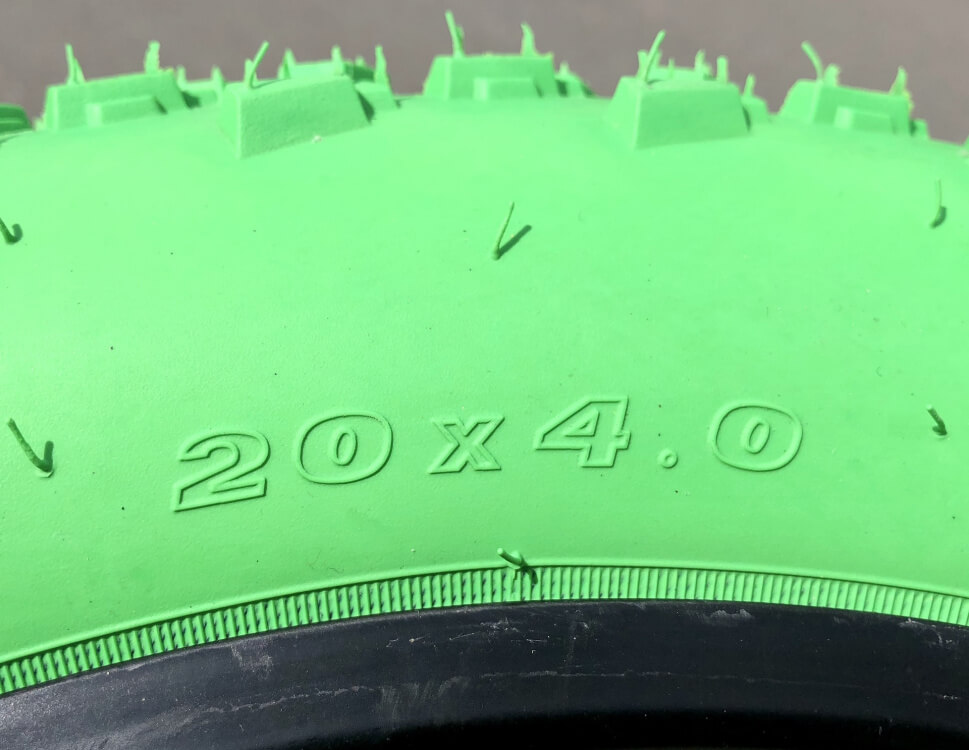 Grønt 20x4 Fatbike dæk