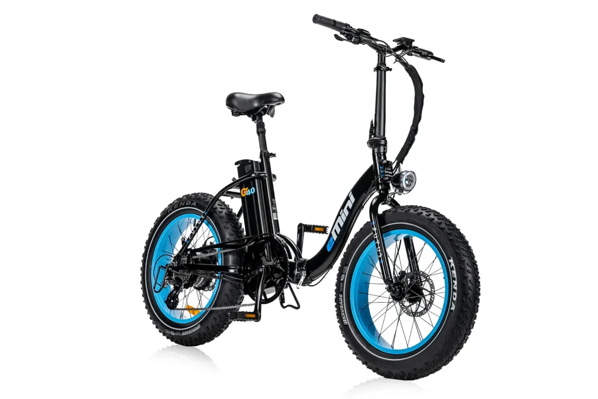Efuture Elcykel eMini Low GT40 Sort med Blå fælge