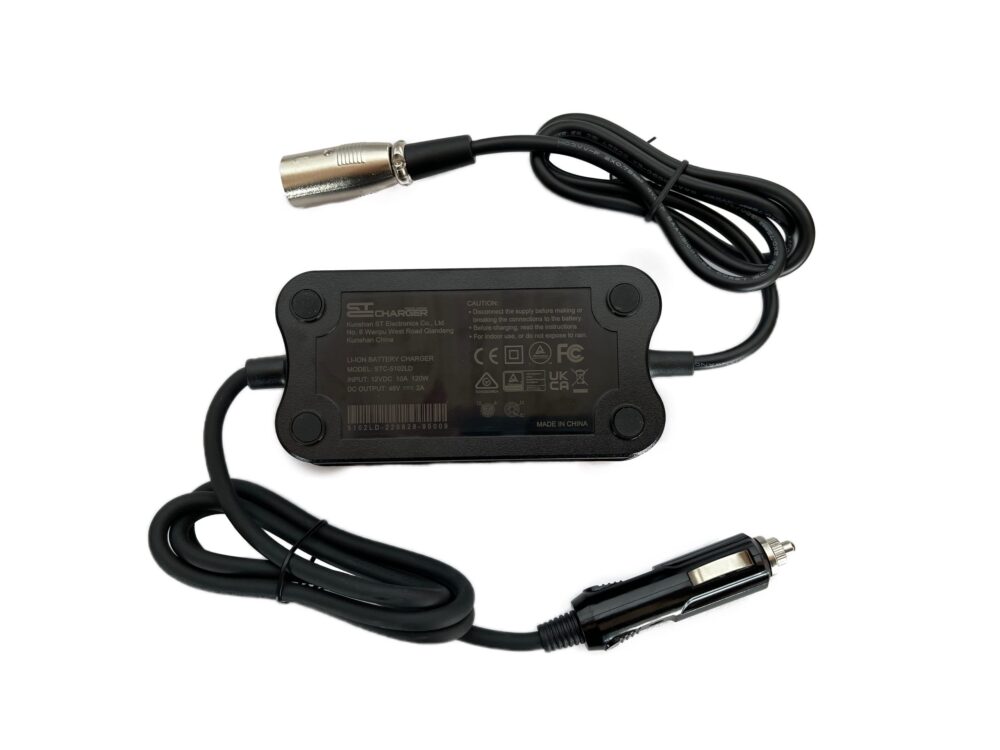 Elcykel oplader til bilen – 12V til 48V (XLR stik) 7 elcykel oplader til bilen
