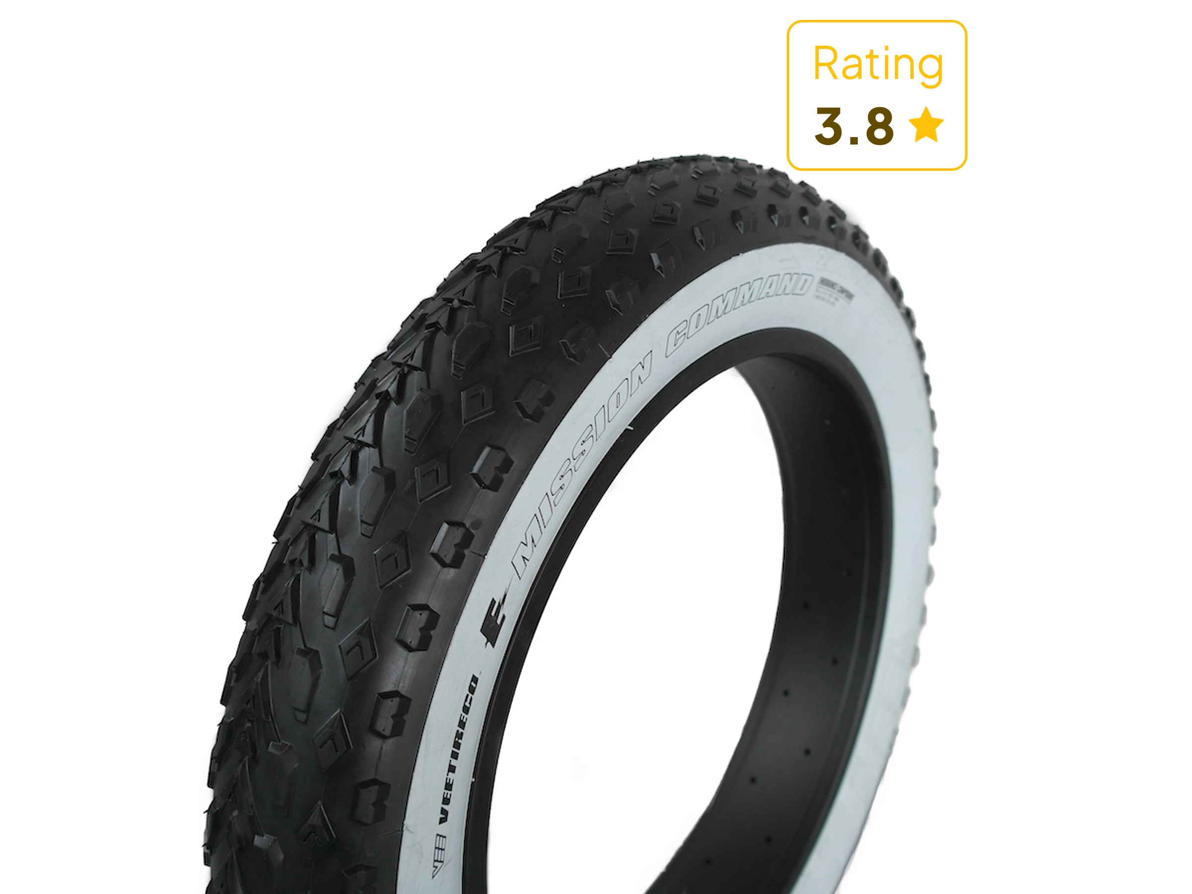 VeeTire Mission Command 20x4 - White Wall Fatbike Dæk 1 Vee tire Mission Command white wall