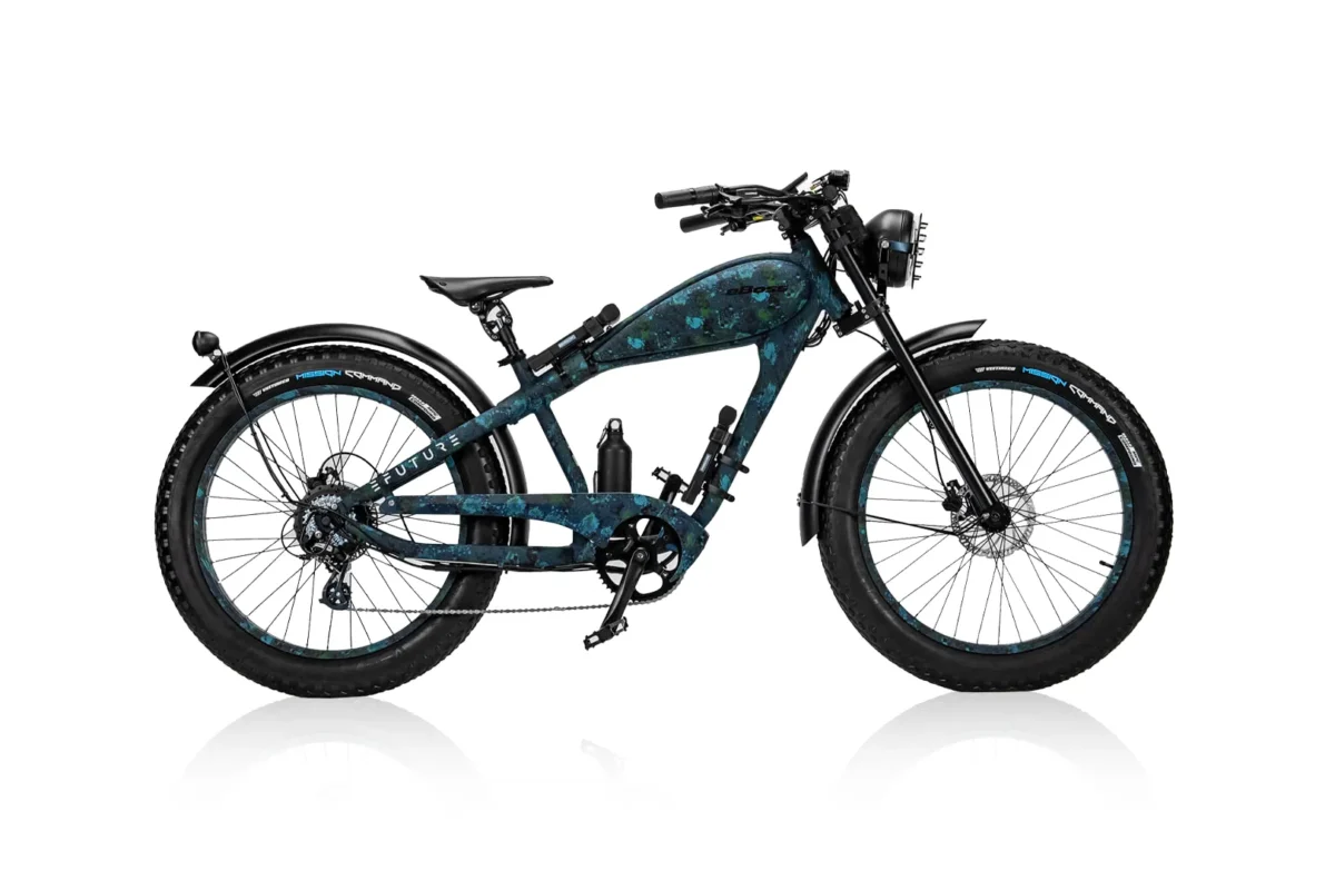 Efuture Retro Elcykel eBoss Blå Camo Mission Command