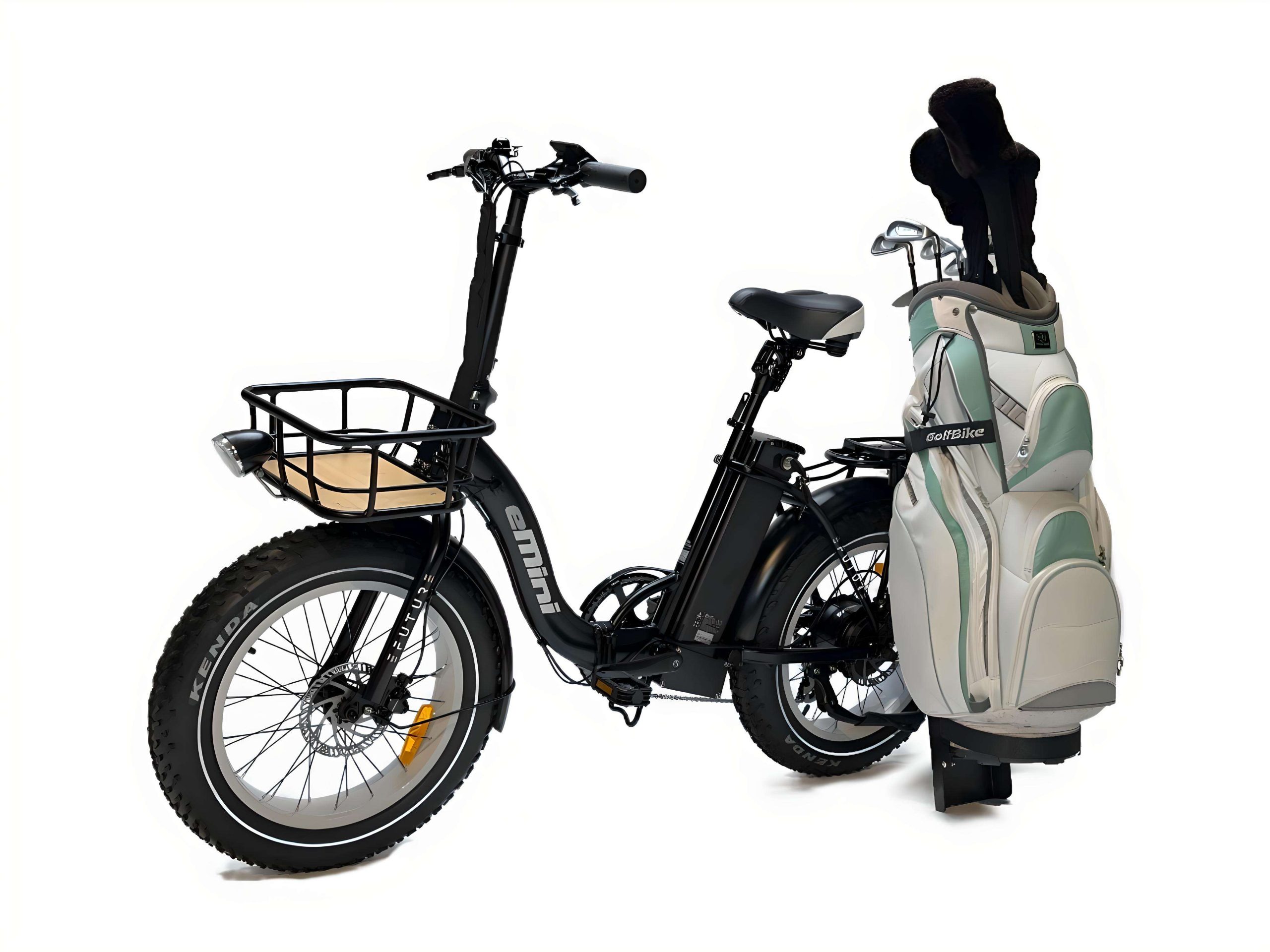 Golfrack beslag til elcykel 6 golfbike med golfbag