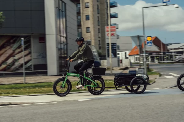 Efuture Elcykel eMini Grøn GT40 med Cykeltrailer
