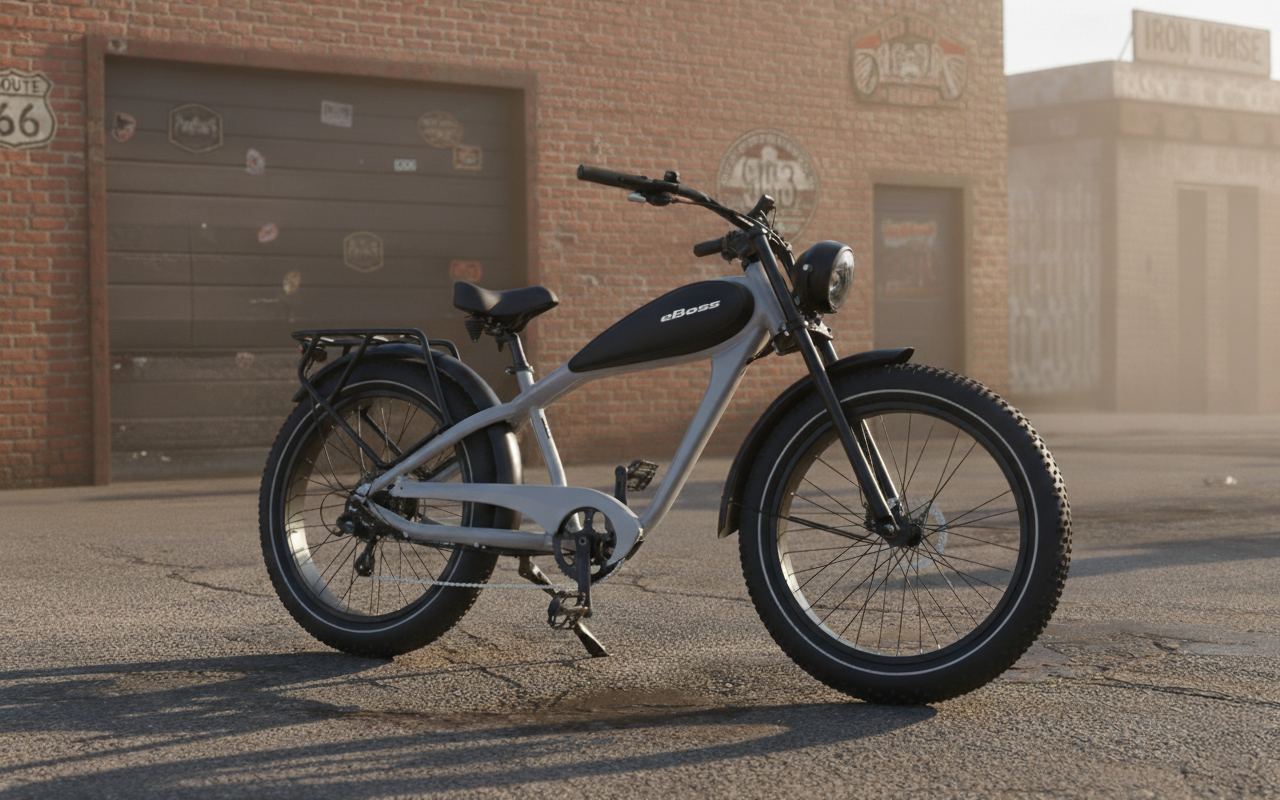 Lys grå custom farve EFUTURE eBoss DC Fatbike elcykel