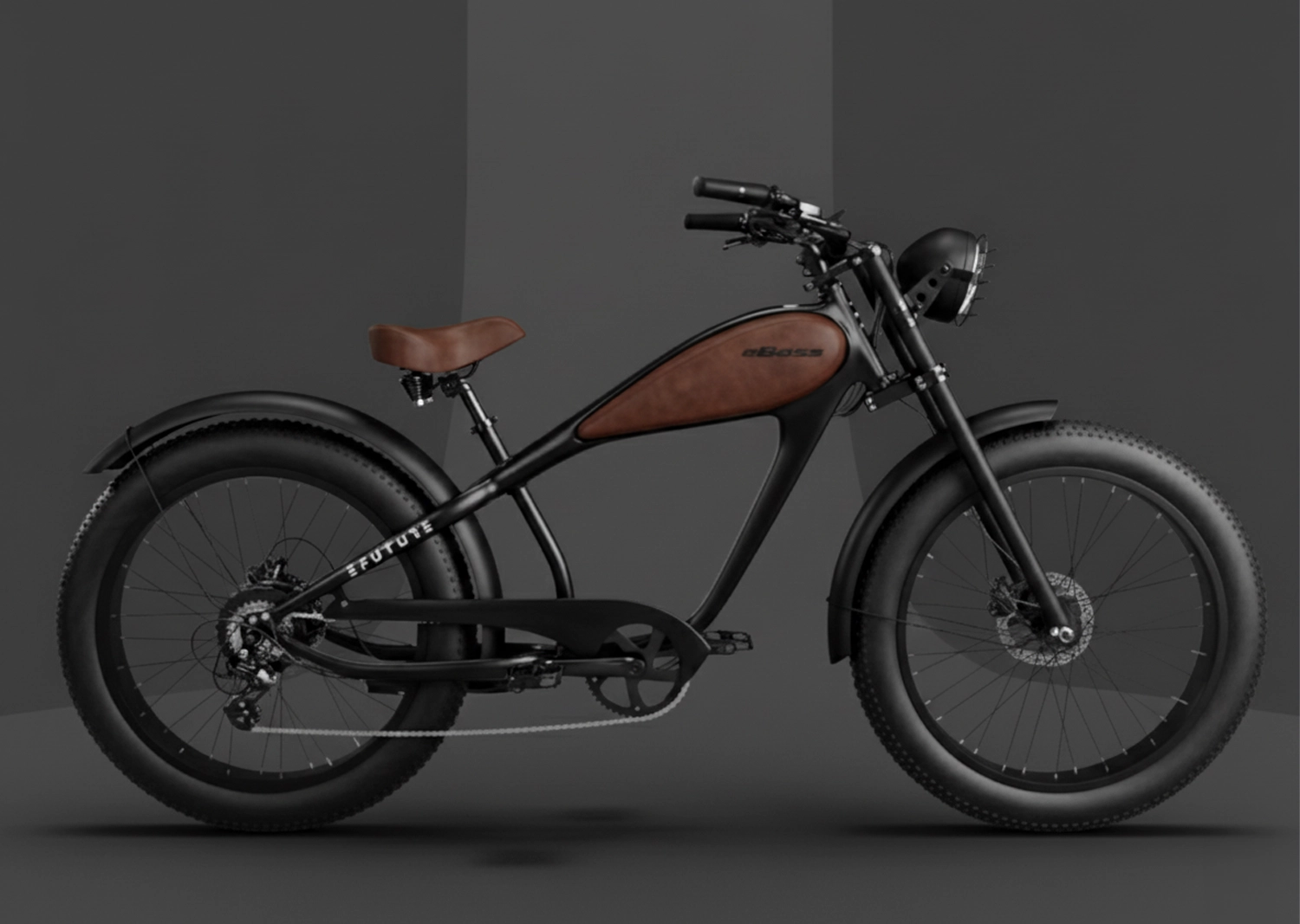 Sort EFUTURE eBoss Fatbike elcykel motorcykel design