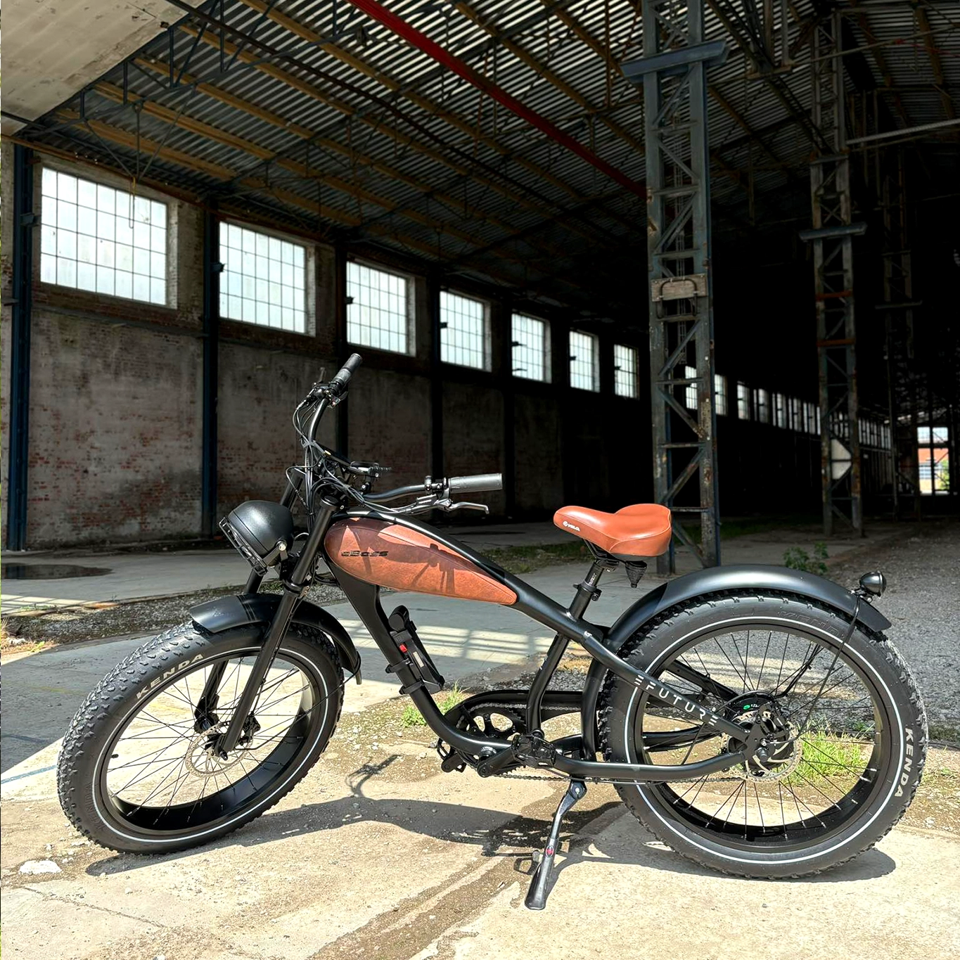 EFUTURE eBoss Fatbike Elcykel Motorcykel Sort