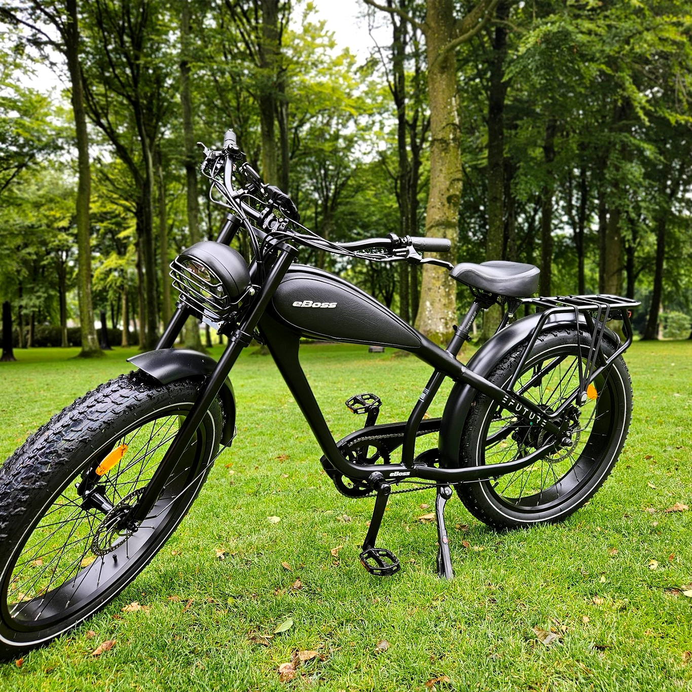 EFUTURE eBoss Fatbike Elcykel Motorcykel Sort