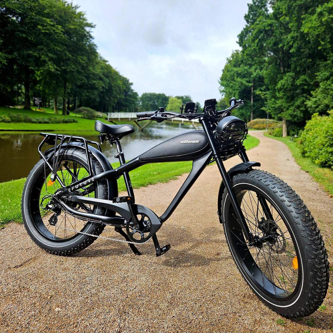 EFUTURE eBoss Fatbike Elcykel Motorcykel Sort