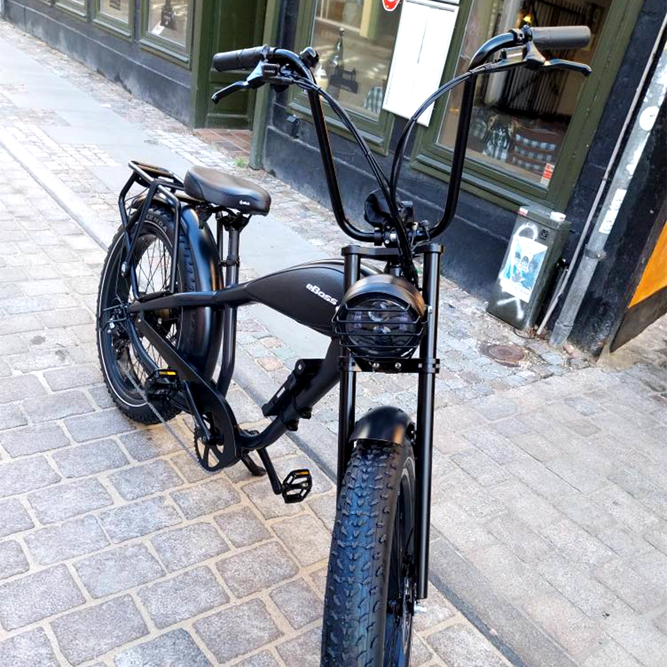 EFUTURE eBoss Fatbike Elcykel Motorcykel Sort
