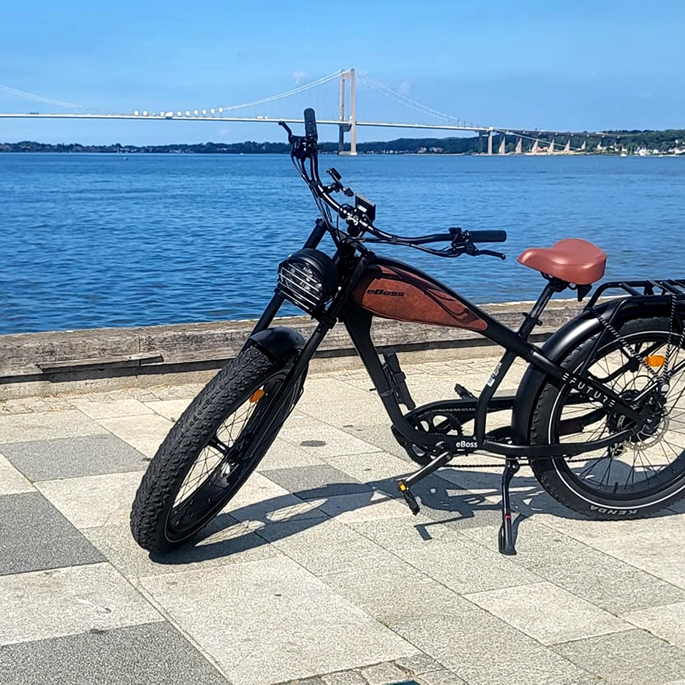EFUTURE eBoss Fatbike Elcykel Motorcykel Sort