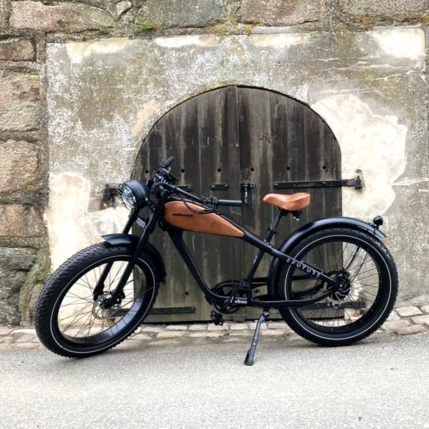 EFUTURE eBoss Fatbike Elcykel Motorcykel Sort
