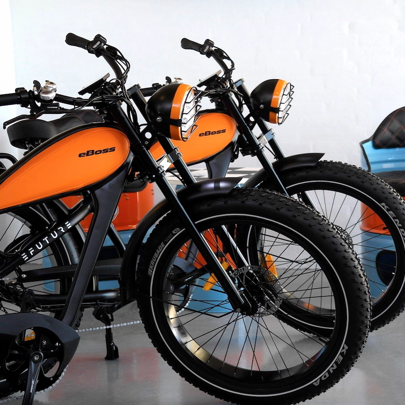 EFUTURE eBoss Fatbike Elcykel Motorcykel Sort med Orange
