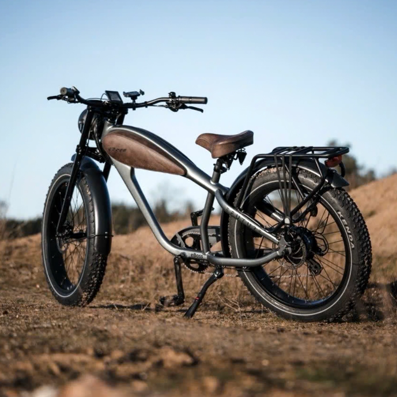 EFUTURE eBoss Fatbike Elcykel Motorcykel Titanium grå