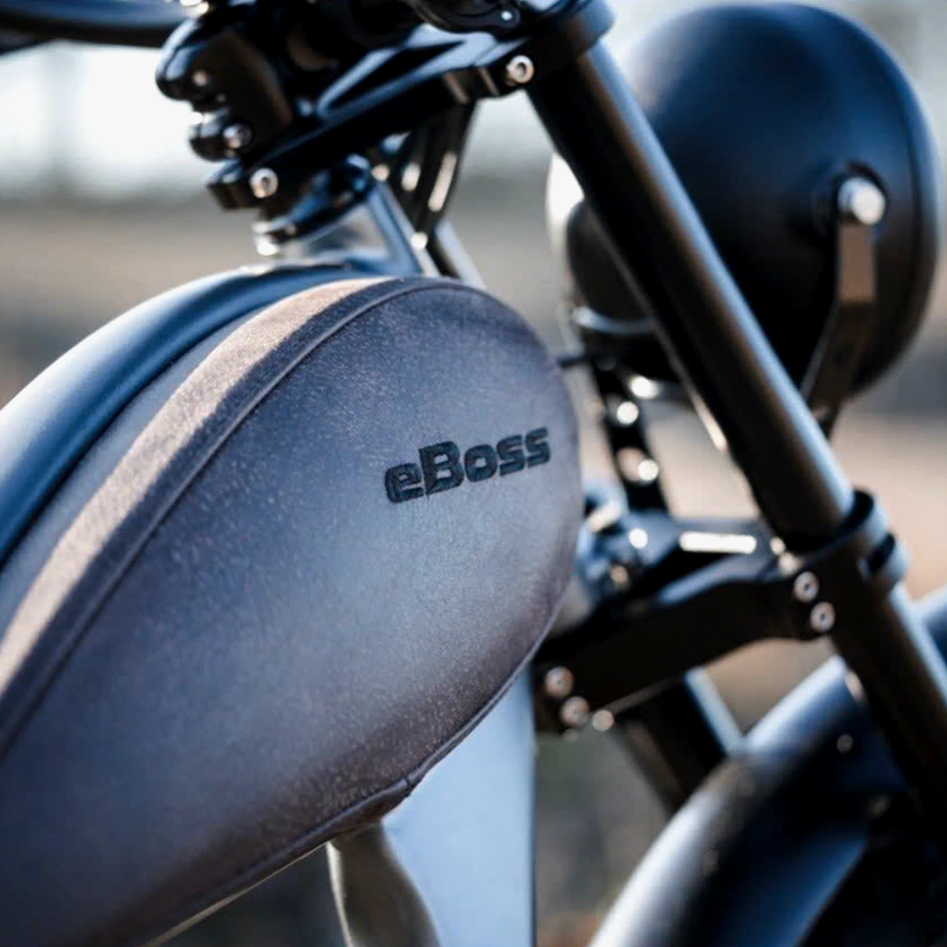 EFUTURE eBoss Fatbike Elcykel Motorcykel Titanium grå