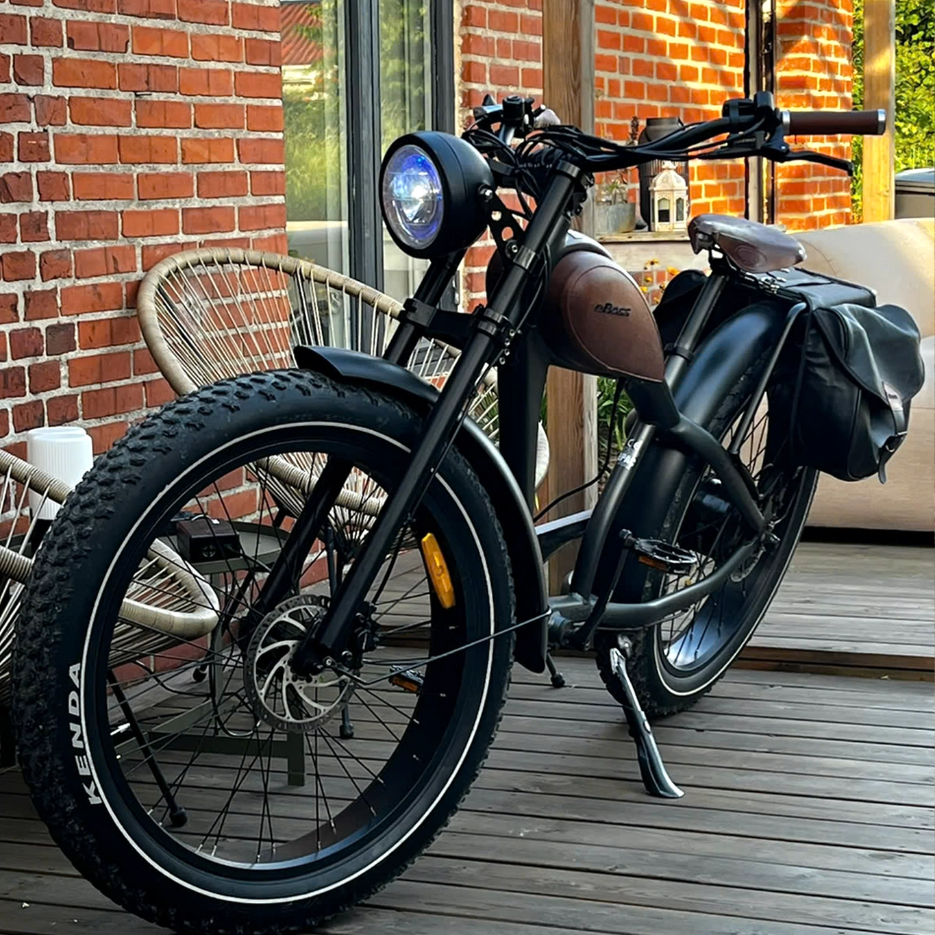 EFUTURE eBoss Fatbike Elcykel Motorcykel Sort