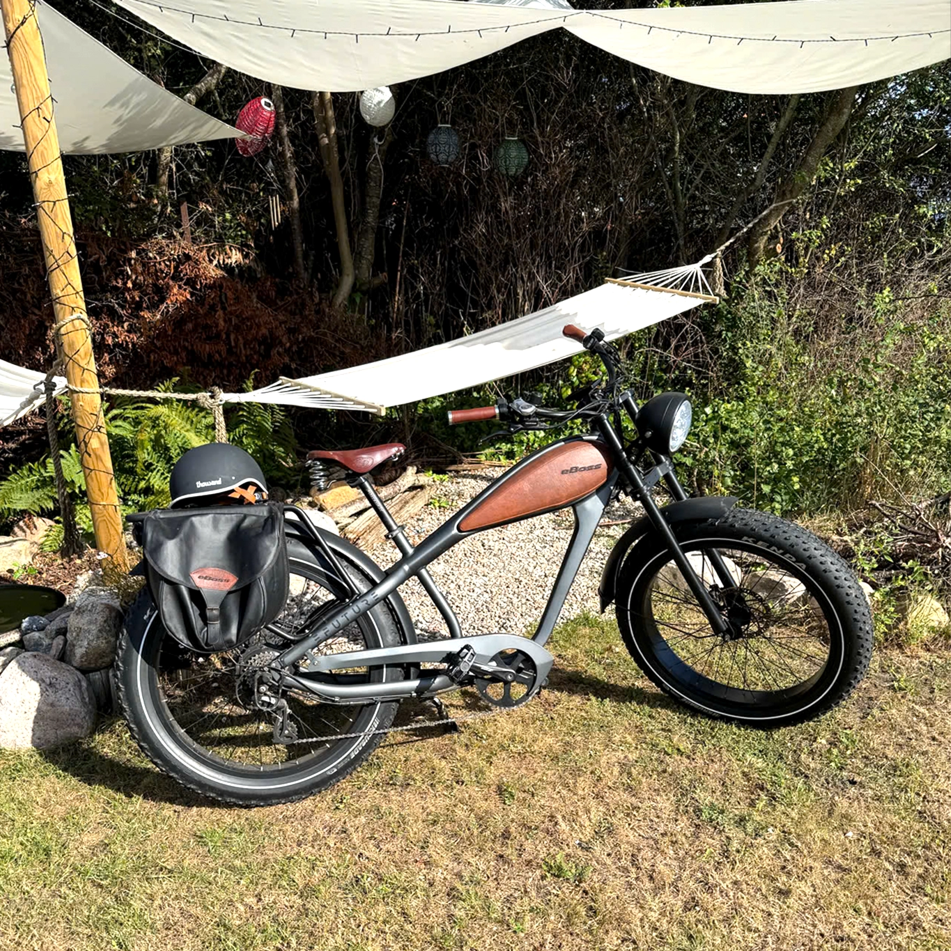 EFUTURE eBoss Fatbike Elcykel Motorcykel Titanium grå