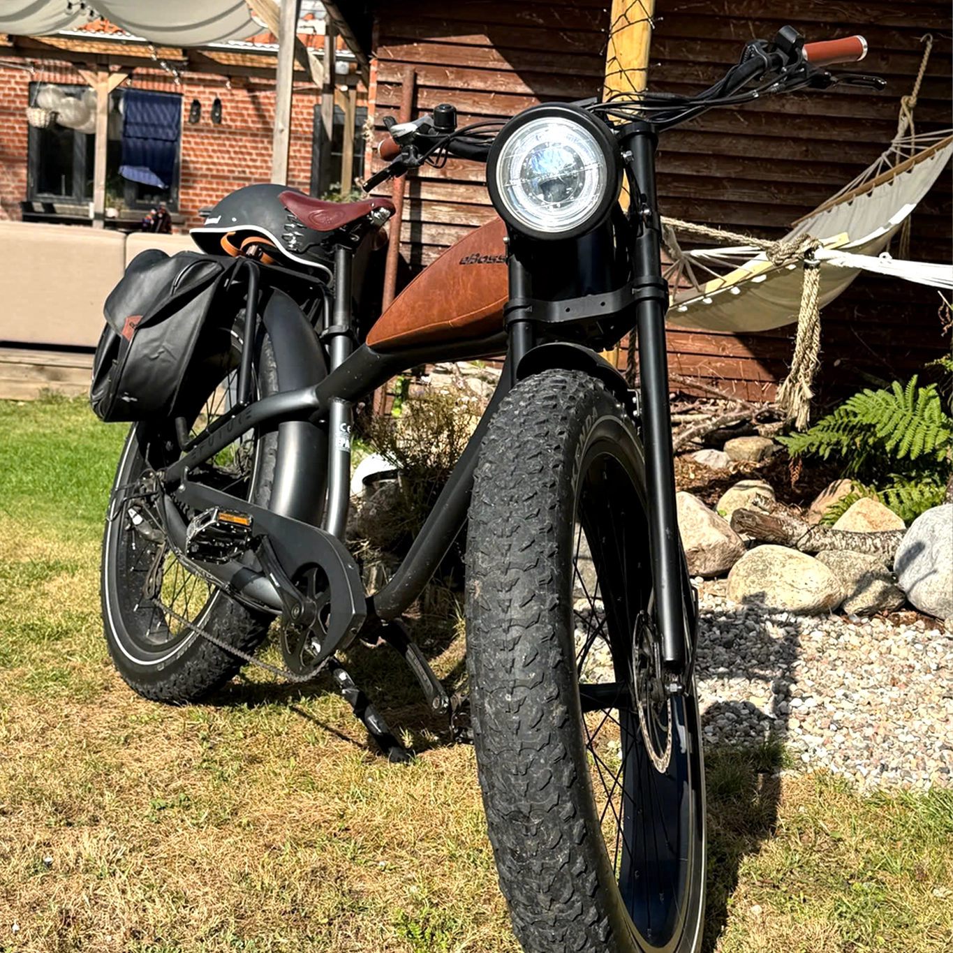 EFUTURE eBoss Fatbike Elcykel Motorcykel Titanium grå