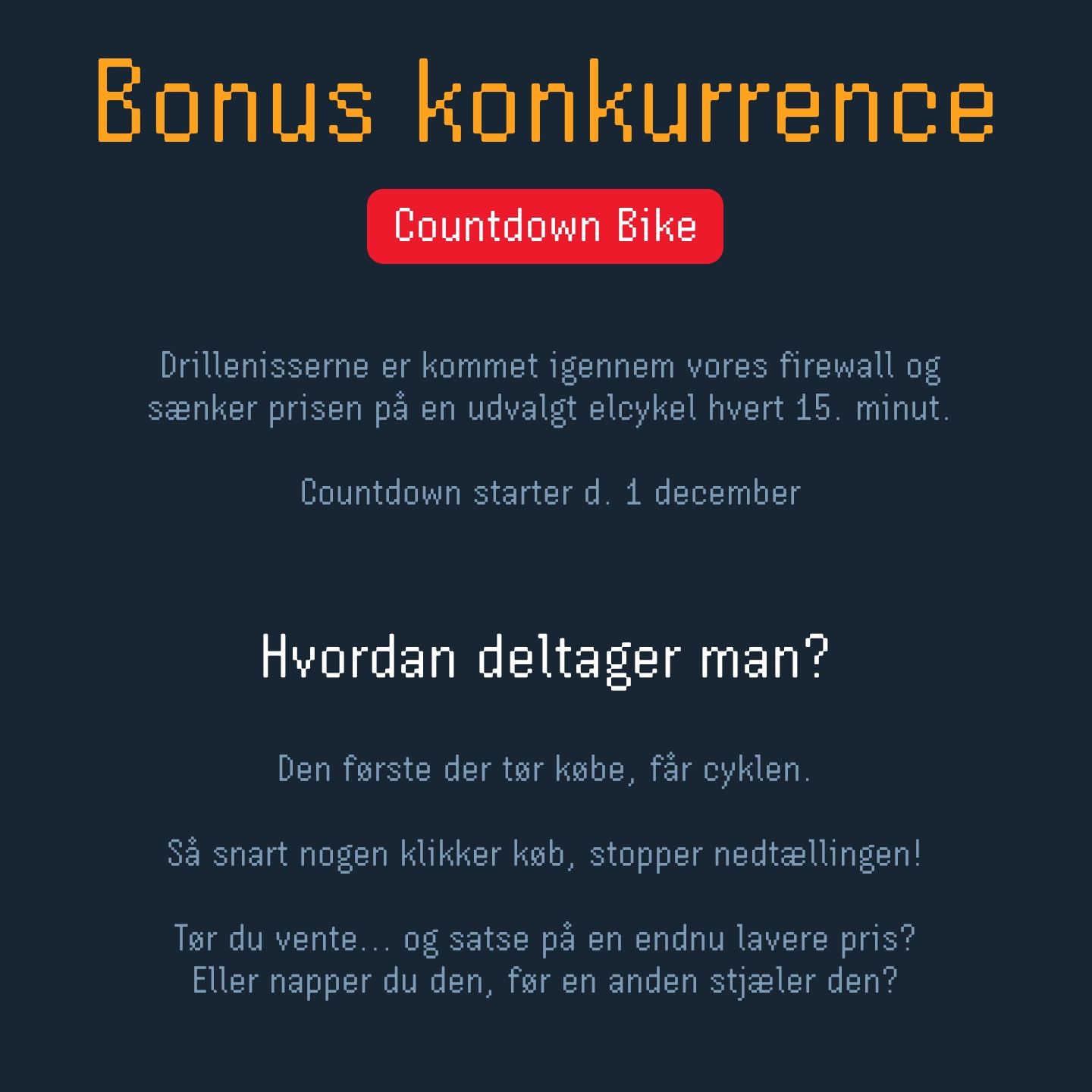 EFUTURE Julekalender Bonus Konkurrence Regler